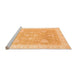 Sideview of Machine Washable Oriental Orange Traditional Area Rugs, wshabs3663org