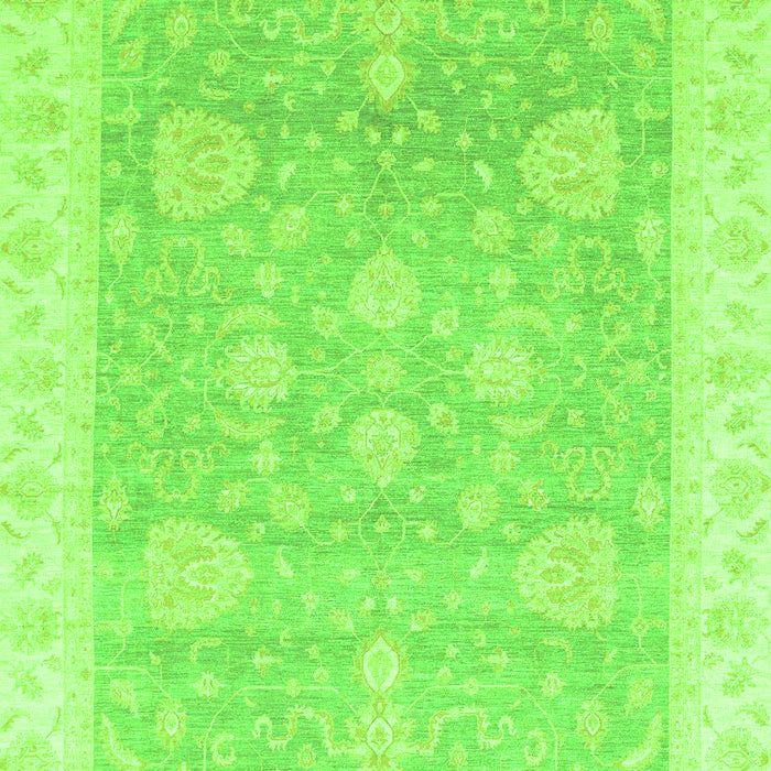 Machine Washable Oriental Green Traditional Area Rugs, wshabs3663grn