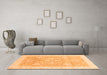 Machine Washable Oriental Orange Traditional Area Rugs in a Living Room, wshabs3663org