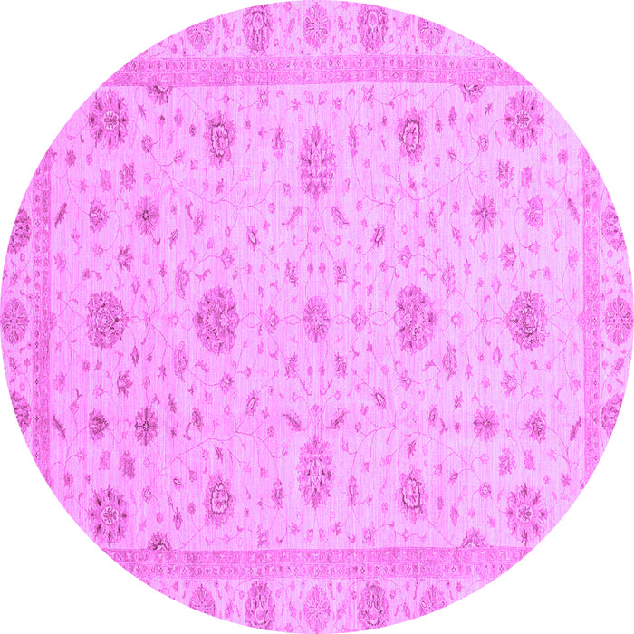 Round Machine Washable Oriental Purple Traditional Area Rugs, wshabs3664pur