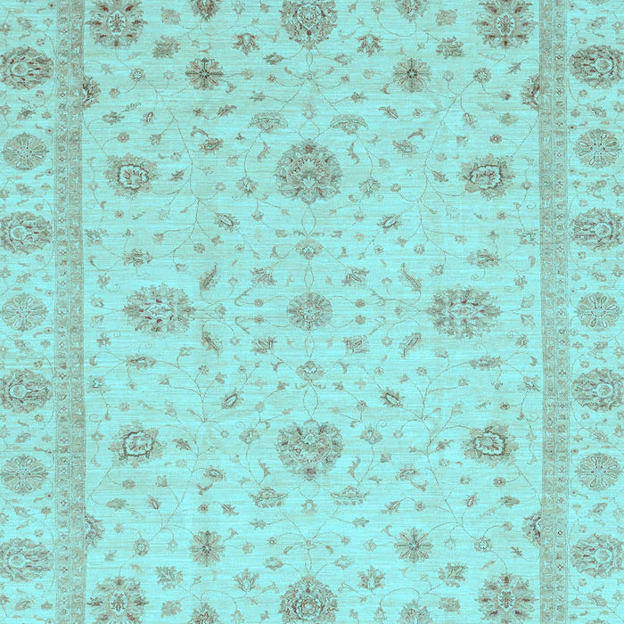 Machine Washable Oriental Light Blue Traditional Rug, wshabs3664lblu