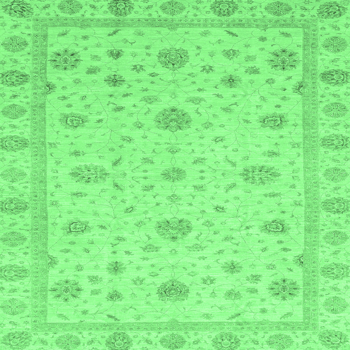 Square Oriental Emerald Green Traditional Rug, abs3664emgrn