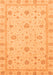 Machine Washable Oriental Orange Traditional Area Rugs, wshabs3664org