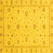 Square Oriental Yellow Traditional Rug, abs3664yw