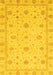 Machine Washable Oriental Yellow Traditional Rug, wshabs3664yw