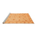 Sideview of Machine Washable Oriental Orange Traditional Area Rugs, wshabs3664org