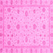 Square Oriental Pink Traditional Rug, abs3664pnk