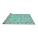 Sideview of Machine Washable Oriental Light Blue Traditional Rug, wshabs3664lblu