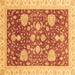 Square Oriental Brown Traditional Rug, abs3665brn