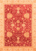 Machine Washable Oriental Orange Traditional Area Rugs, wshabs3665org