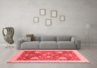 Machine Washable Oriental Red Traditional Rug, wshabs3665red