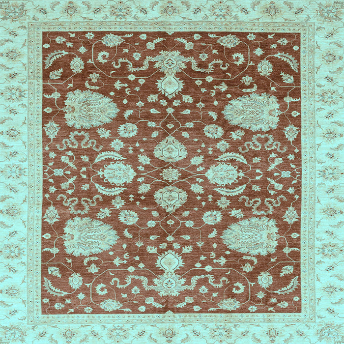 Square Oriental Light Blue Traditional Rug, abs3665lblu