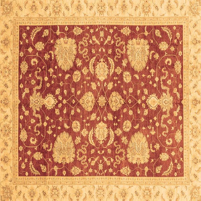 Square Machine Washable Oriental Brown Traditional Rug, wshabs3665brn