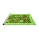 Sideview of Machine Washable Oriental Green Traditional Area Rugs, wshabs3665grn