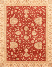 Machine Washable Abstract Scarlet Red Rug, wshabs3665