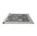 Sideview of Machine Washable Oriental Gray Traditional Rug, wshabs3665gry