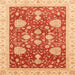 Square Abstract Scarlet Red Oriental Rug, abs3665