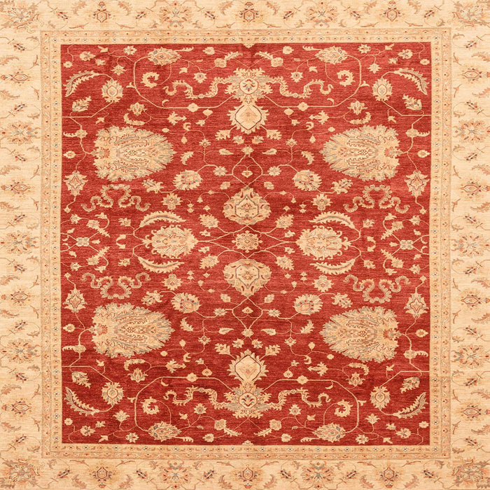 Square Machine Washable Abstract Scarlet Red Rug, wshabs3665