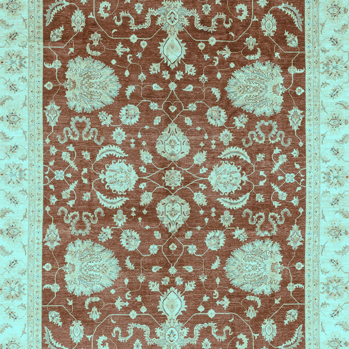Machine Washable Oriental Light Blue Traditional Rug, wshabs3665lblu