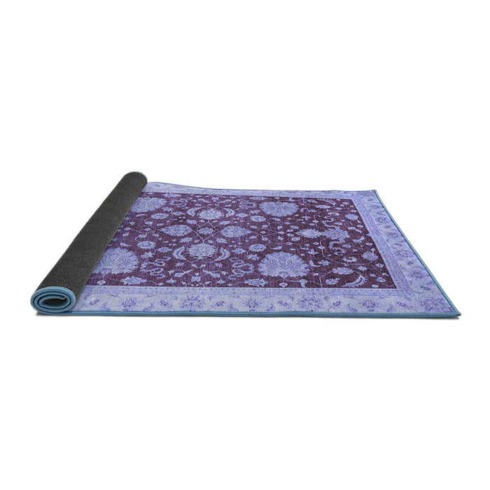 Sideview of Oriental Blue Traditional Rug, abs3665blu