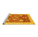 Sideview of Machine Washable Oriental Yellow Traditional Rug, wshabs3665yw