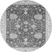 Round Oriental Gray Traditional Rug, abs3665gry