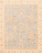 Abstract Deep Peach Orange Oriental Rug, abs3666