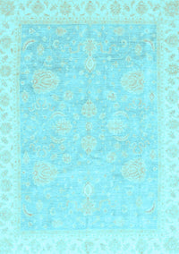 Oriental Light Blue Traditional Rug, abs3666lblu