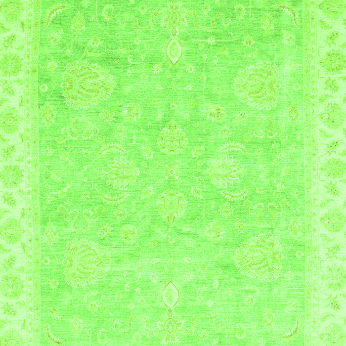 Machine Washable Oriental Green Traditional Area Rugs, wshabs3666grn