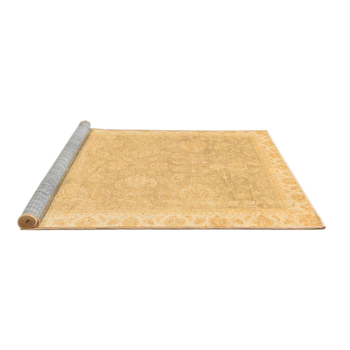 Sideview of Machine Washable Oriental Brown Traditional Rug, wshabs3666brn