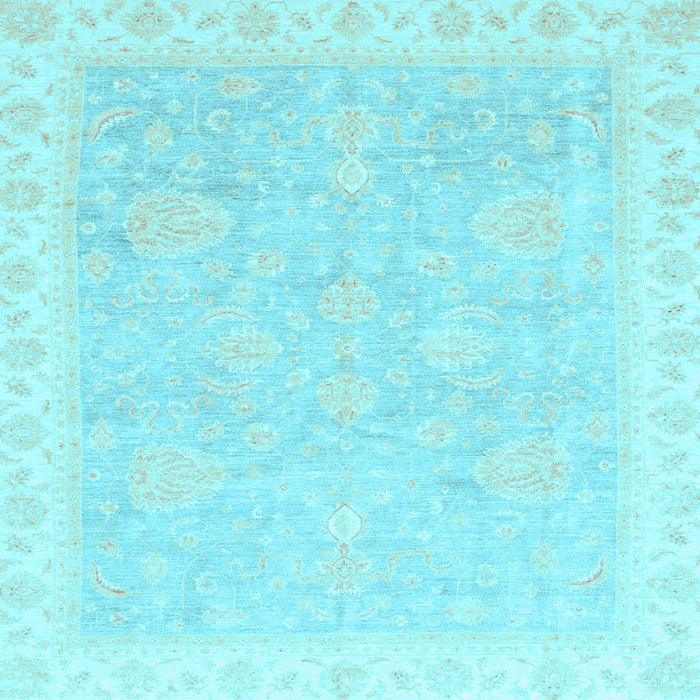 Square Oriental Light Blue Traditional Rug, abs3666lblu