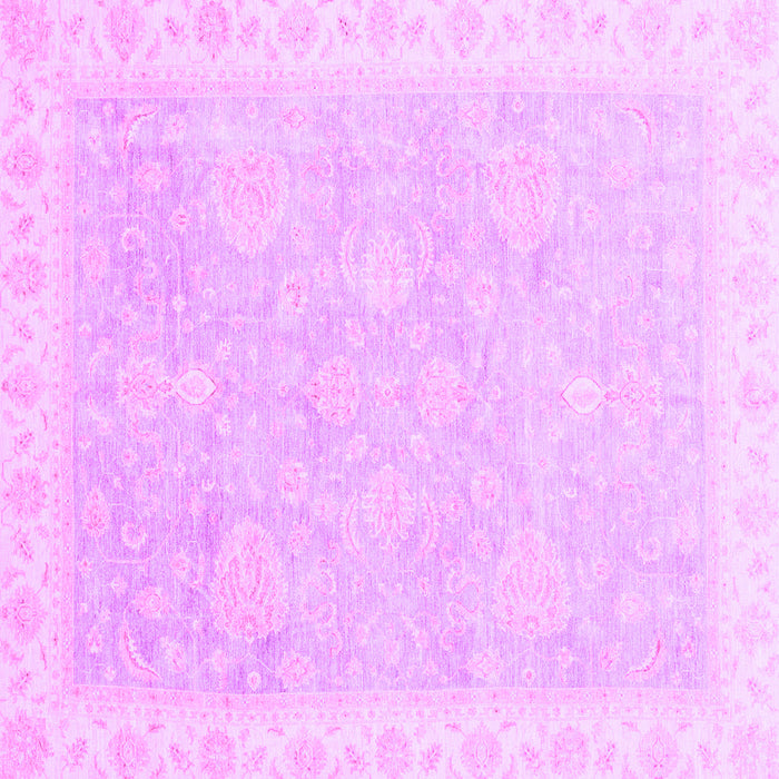 Square Machine Washable Oriental Purple Traditional Area Rugs, wshabs3666pur