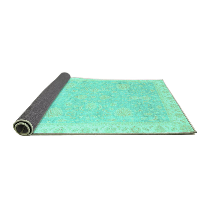 Sideview of Oriental Turquoise Traditional Rug, abs3666turq