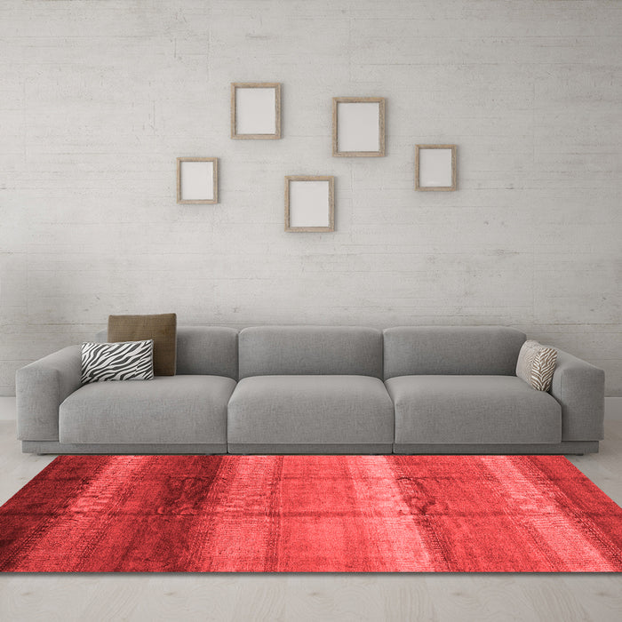Modern Red Washable Rugs