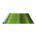 Sideview of Machine Washable Abstract Green Modern Area Rugs, wshabs3667grn