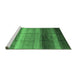 Sideview of Machine Washable Abstract Emerald Green Modern Area Rugs, wshabs3667emgrn