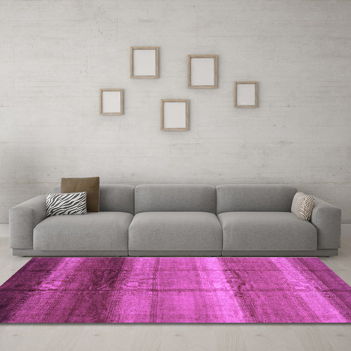 Machine Washable Abstract Purple Modern Area Rugs in a Living Room, wshabs3667pur