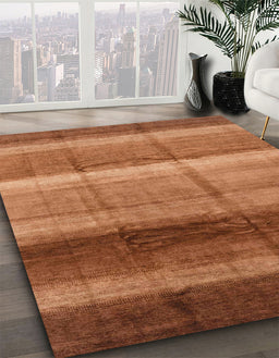 Machine Washable Abstract Orange Rug in a Family Room, wshabs3667