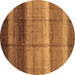 Round Abstract Brown Modern Rug, abs3667brn