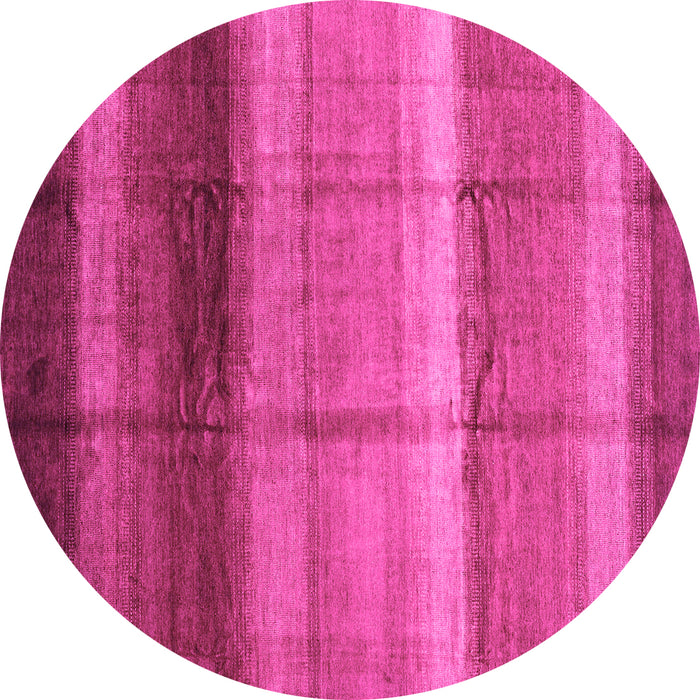 Round Abstract Pink Modern Rug, abs3667pnk