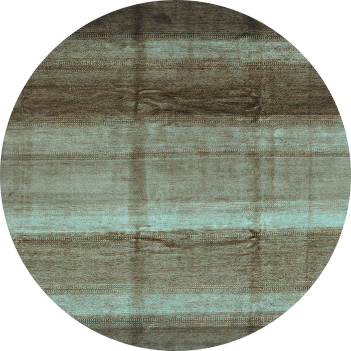 Round Machine Washable Abstract Light Blue Modern Rug, wshabs3667lblu