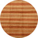 Round Machine Washable Abstract Orange Red Rug, wshabs3668