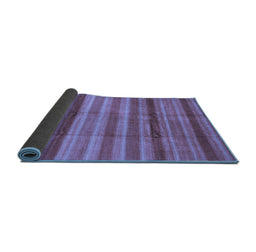 Sideview of Abstract Blue Modern Rug, abs3668blu