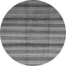 Round Abstract Gray Modern Rug, abs3668gry