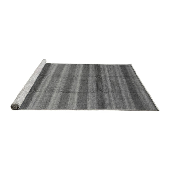 Sideview of Machine Washable Abstract Gray Modern Rug, wshabs3668gry