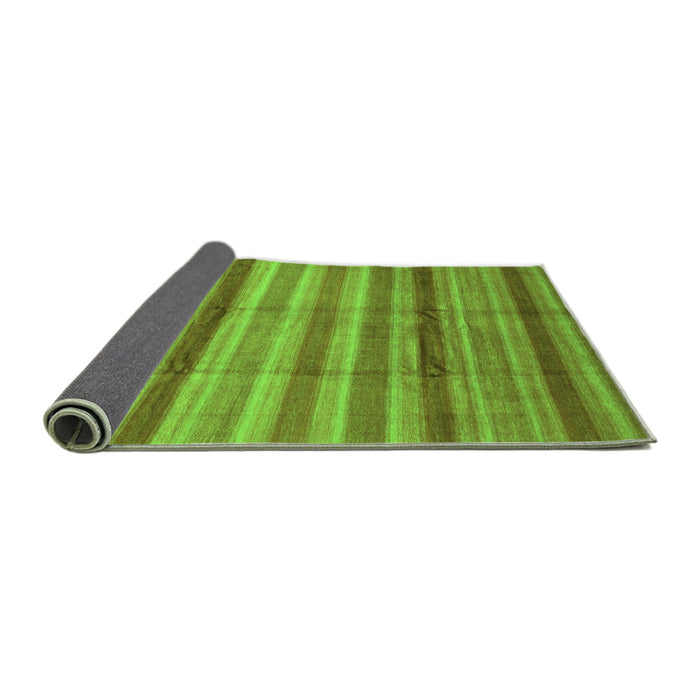 Sideview of Abstract Green Modern Rug, abs3668grn