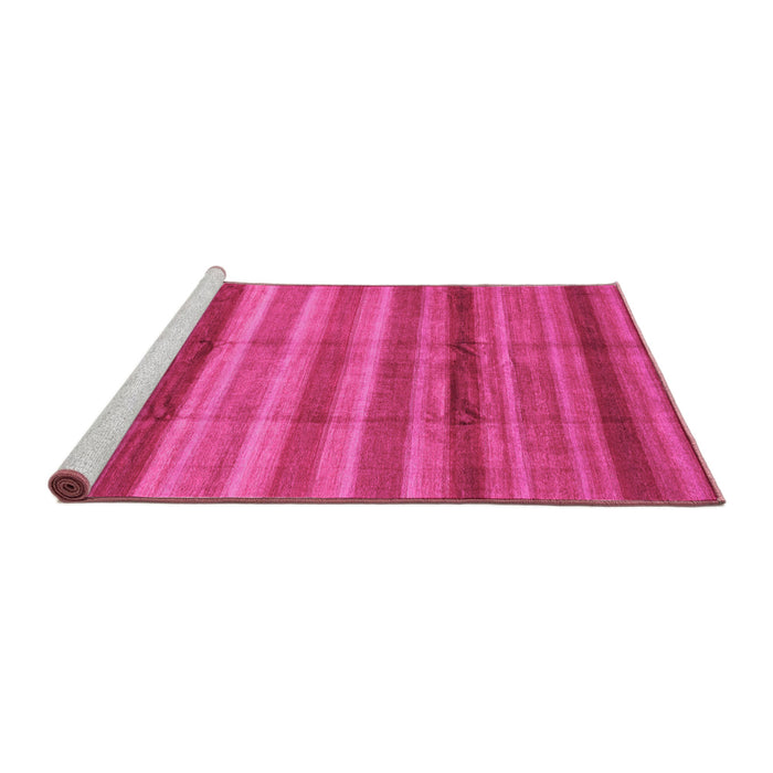 Sideview of Machine Washable Abstract Pink Modern Rug, wshabs3668pnk