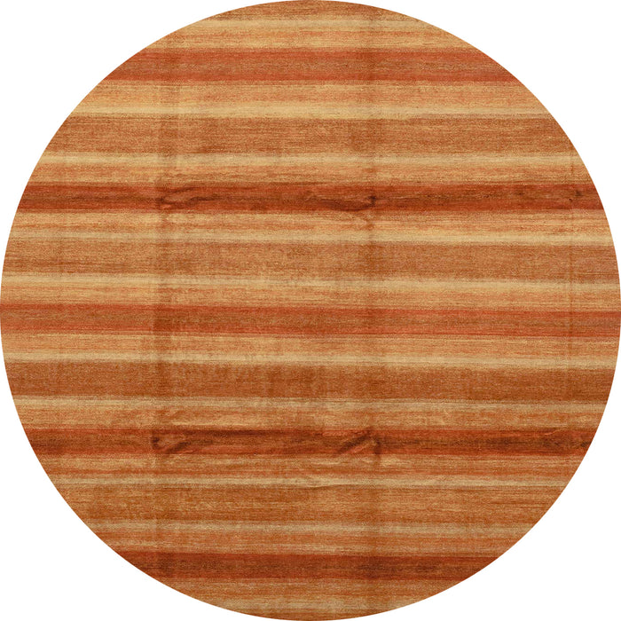 Round Abstract Orange Red Modern Rug, abs3668
