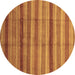 Round Abstract Brown Modern Rug, abs3668brn