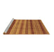 Sideview of Machine Washable Abstract Brown Modern Rug, wshabs3668brn